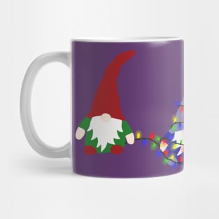Gnomes with Christmas lights Mug